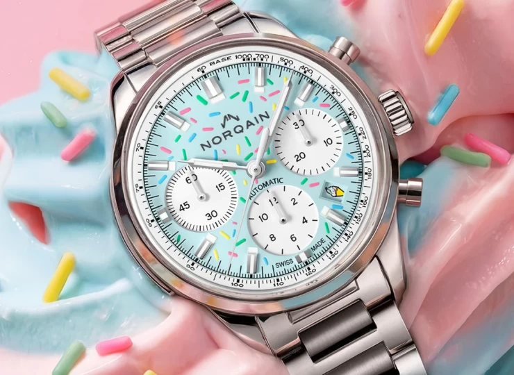 NORQAIN Freedom Chrono Enjoy Life Sprinkles 40mm ライトブルー文字盤 N2201.19S04.A01.S01
