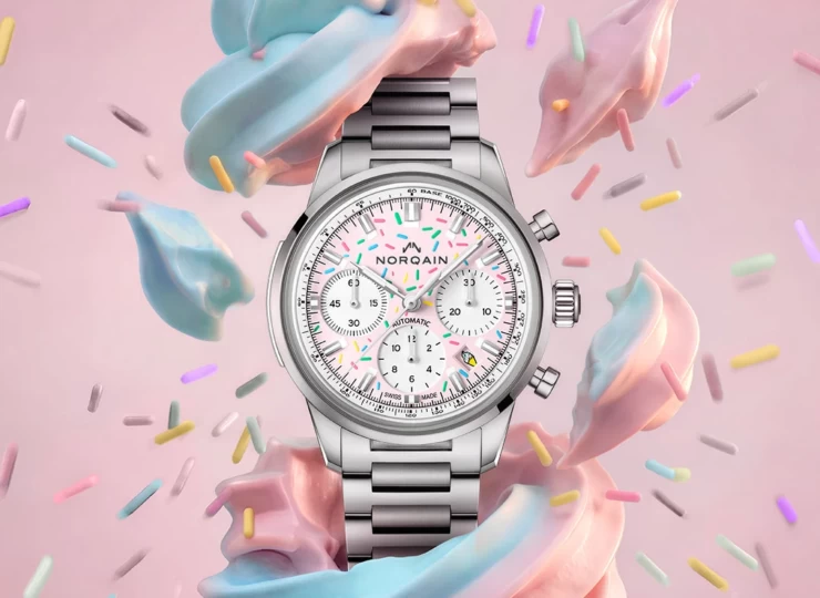NORQAIN Freedom Chrono Enjoy Life Sprinkles 40mm ライトピンク文字盤 N2201.19S04.K01.S01