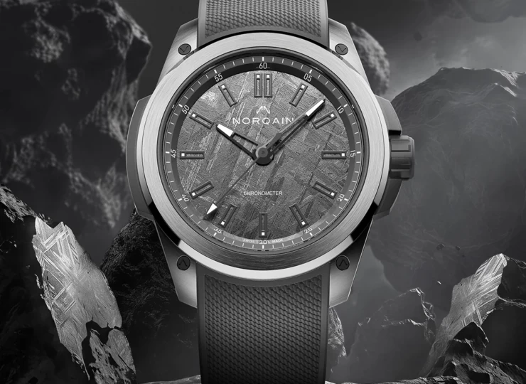 NORQAIN Wild ONE Meteorite Special Edition 42mm ブラック文字盤 グレーメッシュラバーストラップ NORTEQ® N3000.21T01.M01.R01