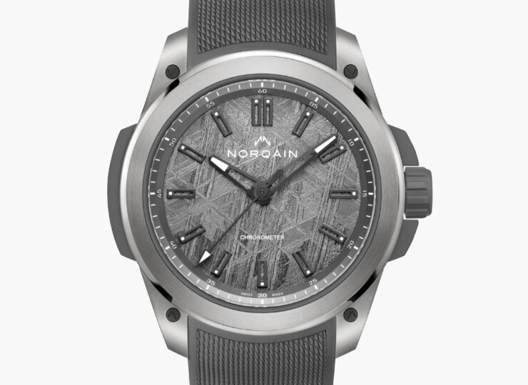 NORQAIN Wild ONE Meteorite Special Edition 42mm ブラック文字盤 グレーメッシュラバーストラップ フォールディングクラスプ N3000.21T01.M01.R03