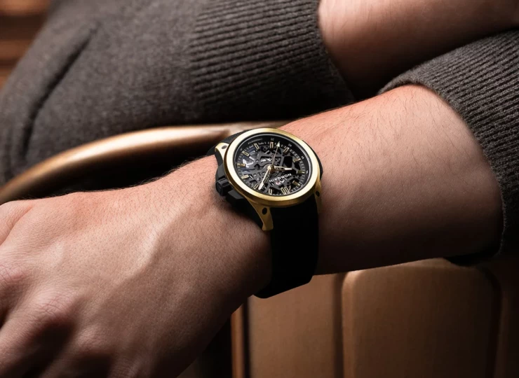 NORQAIN Wild ONE Skeleton Limited Edition 39mm ブラック スケルトン文字盤 ブラックメッシュラバーストラップ フォールディングクラスプ（Ref.N3001.07G06.B01.R06） N3001.07G06.B01.R06