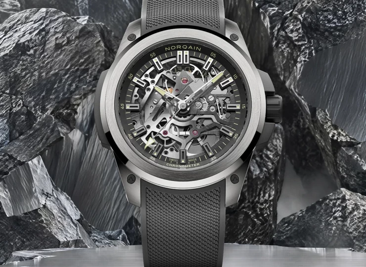 NORQAIN Wild ONE Skeleton Limited Edition 39mm ブラック スケルトン文字盤 グレーメッシュラバーストラップ NORTEQ®(Ref.N3001.26T01.B01.R01) N3001.26T01.B01.R01