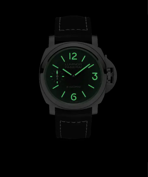 PANERAI ルミノール 8 ジョルニ 44mm スティール ブラック文字盤 ブラック・カーフ・ストラップ PAM00915