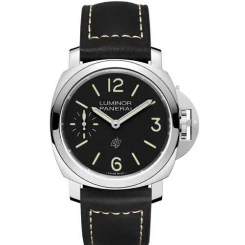 ルミノール ロゴ 44mm スティール ブラック文字盤