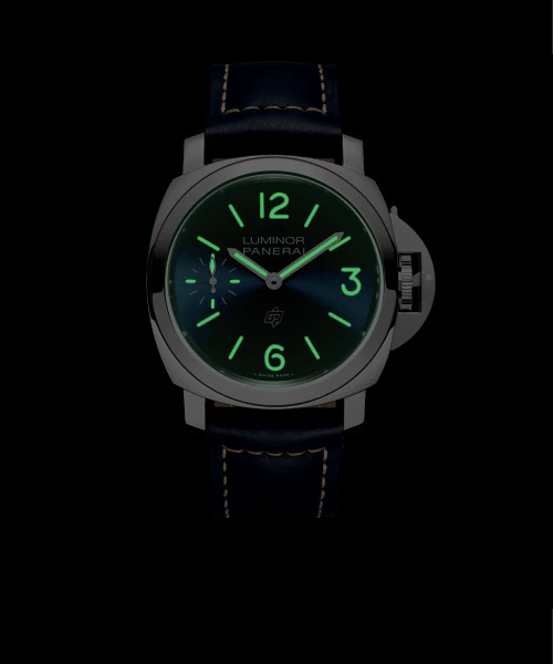 PANERAI ルミノール ロゴ 44mm スティール ブルー文字盤 PAM01085
