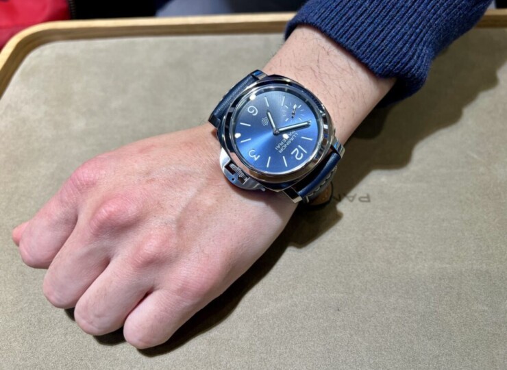 PANERAI ルミノール ロゴ 44mm スティール ブルー文字盤 PAM01085