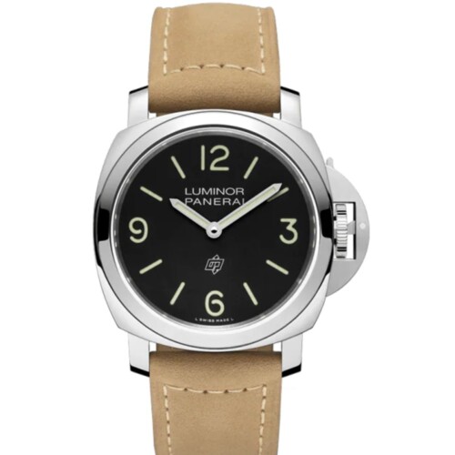 ルミノール ベース ロゴ 44mm スティール ブラック文字盤