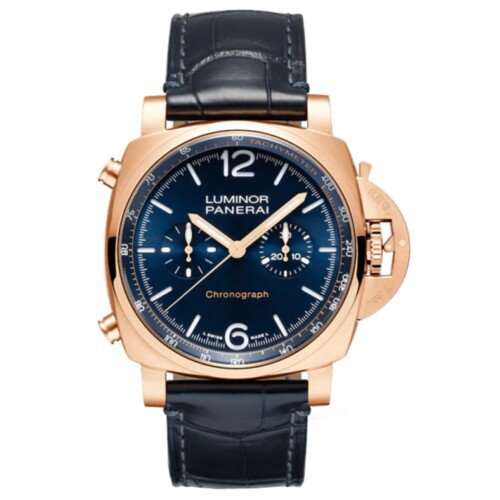 PANERAI ルミノール クロノ 44mm ゴールドテック™ ブルー文字盤 PAM01111