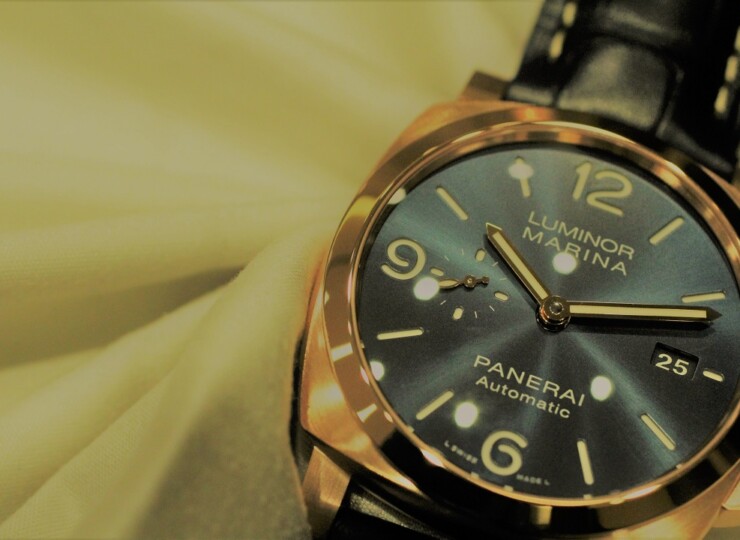 PANERAI ルミノール マリーナ 44mm ゴールドテック™ ブルー文字盤 PAM01112