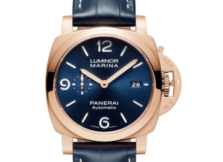 PANERAI ルミノール マリーナ 44mm ゴールドテック™ ブルー文字盤 PAM01112