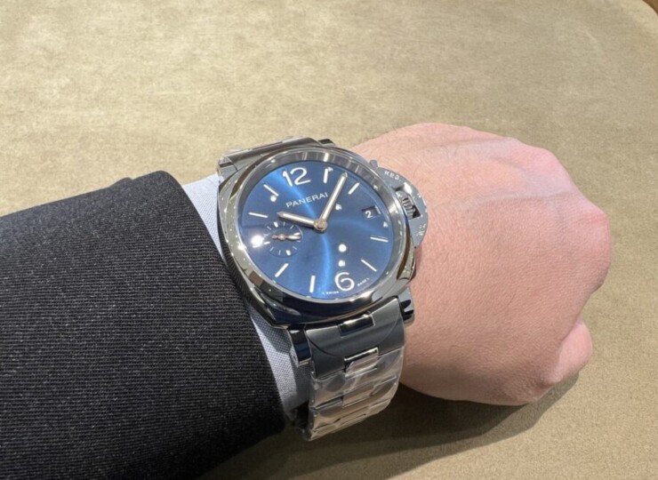 PANERAI ルミノール ドゥエ 38mm スティール ブルー文字盤 ブレスレット PAM01123