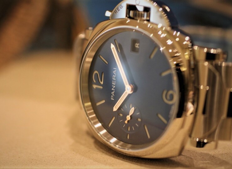 PANERAI ルミノール ドゥエ 38mm スティール ブルー文字盤 ブレスレット PAM01123