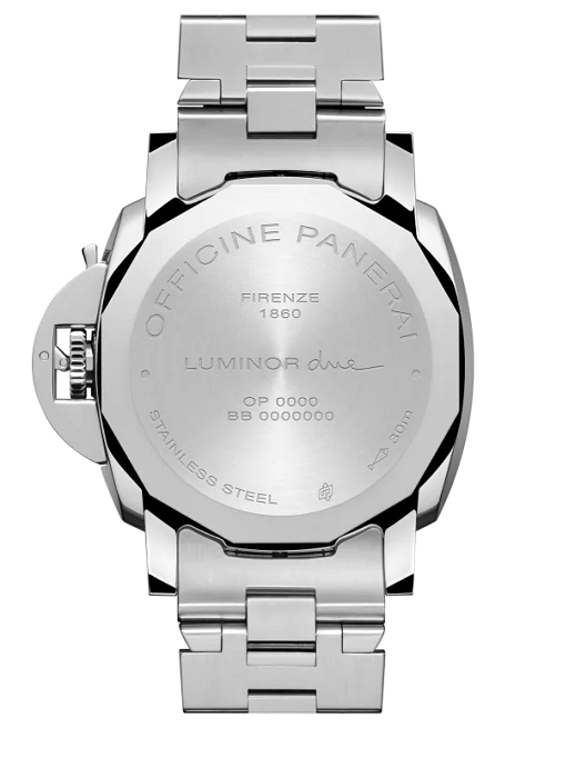 PANERAI ルミノール ドゥエ 42mm スティール ブルー文字盤 ブレスレット PAM01124
