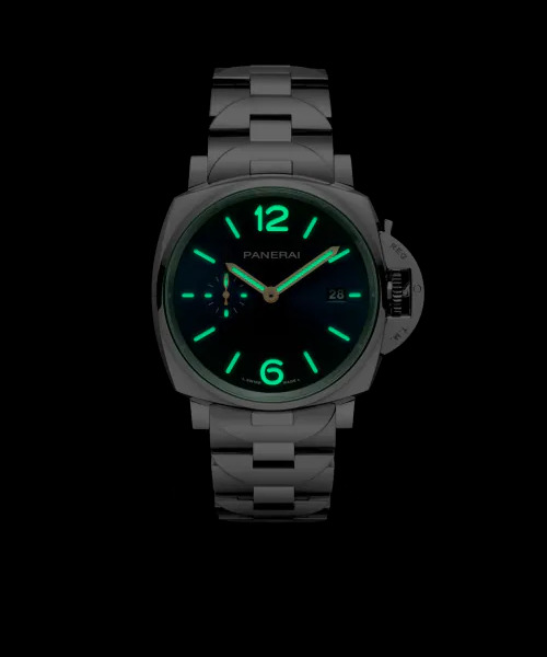 PANERAI ルミノール ドゥエ 42mm スティール ブルー文字盤 ブレスレット PAM01124