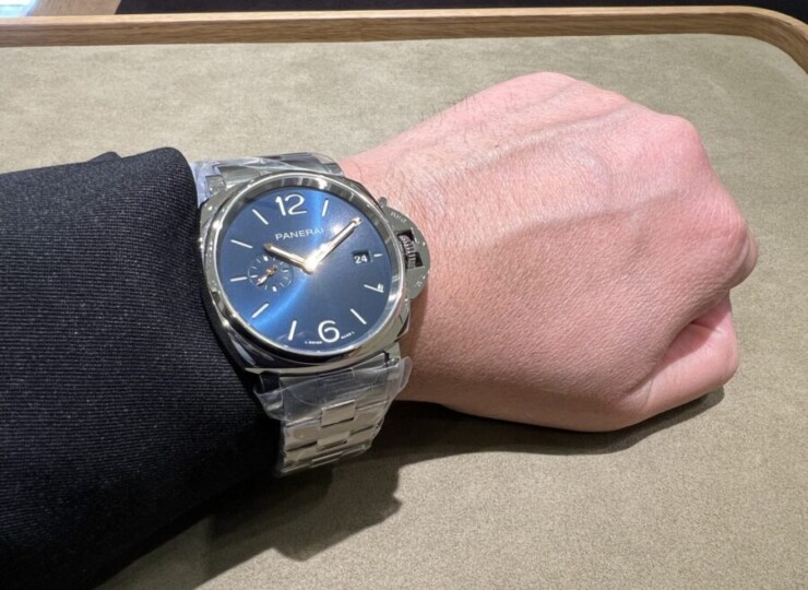 PANERAI ルミノール ドゥエ 42mm スティール ブルー文字盤 ブレスレット PAM01124