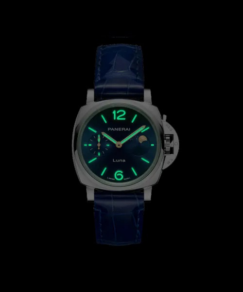 PANERAI ルミノール ドゥエ ルナ 38mm スティール ブルー文字盤 PAM01179