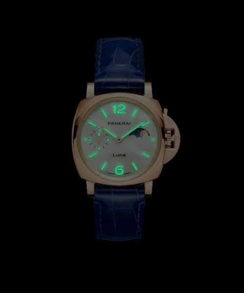 PANERAI ルミノール ドゥエ ルナ 38mm ゴールドテック™ マザーオブパール文字盤 PAM01181