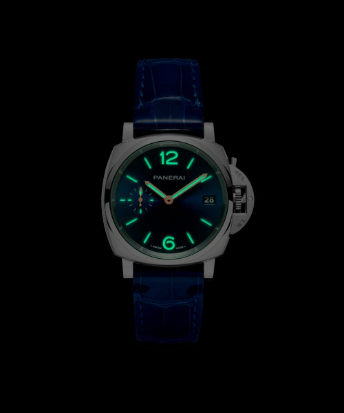 PANERAI ルミノール ドゥエ 38mm スティール ブルー文字盤 アリゲーター・ストラップ PAM01273
