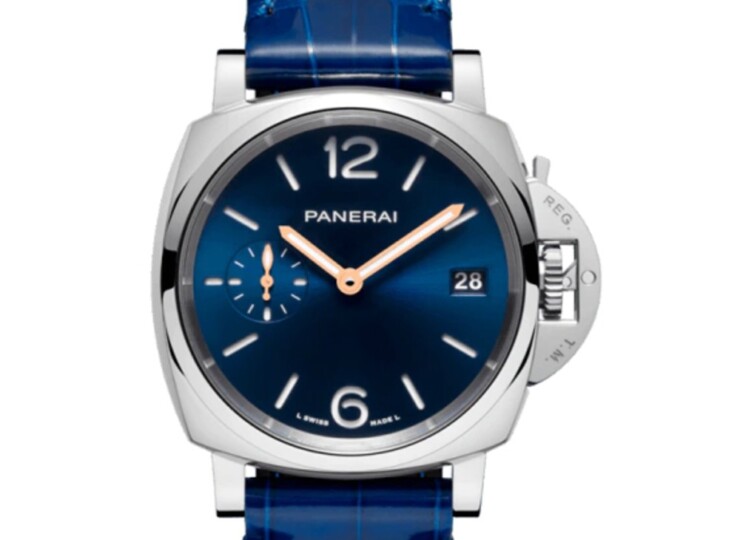 PANERAI ルミノール ドゥエ 38mm スティール ブルー文字盤 アリゲーター・ストラップ PAM01273