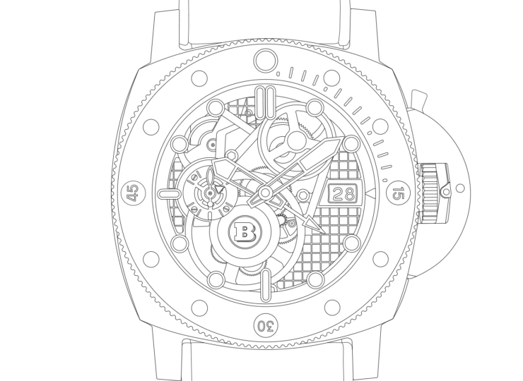 PANERAI サブマーシブル S ブラバス エクスペリエンス エディション 47mm カーボテック™ PAM01285
