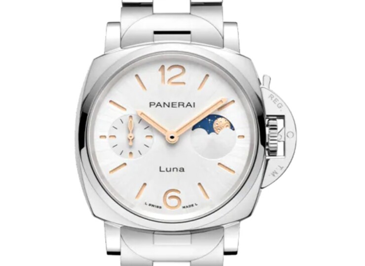 PANERAI ルミノール ドゥエ ルナ 38mm スティール ホワイト文字盤 ブレスレット PAM01301