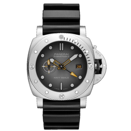 サブマーシブル ネイビーシールズ GMT 44mm スティール アンスラサイト文字盤