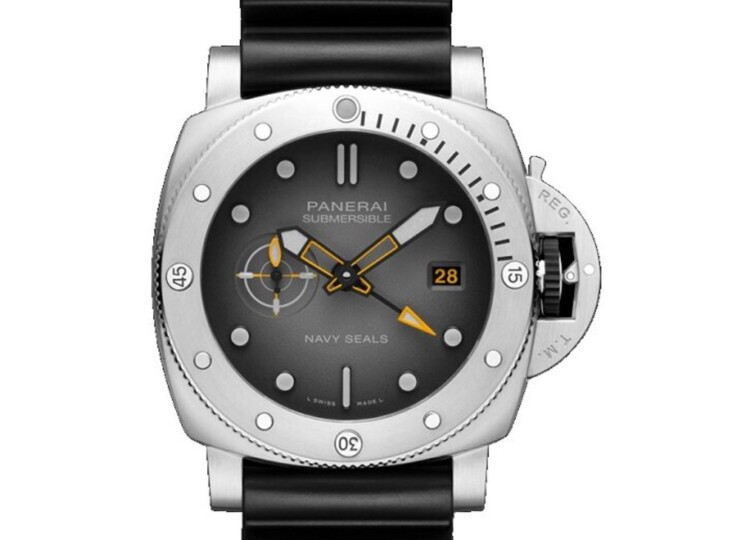 PANERAI サブマーシブル ネイビーシールズ GMT 44mm スティール アンスラサイト文字盤 PAM01323