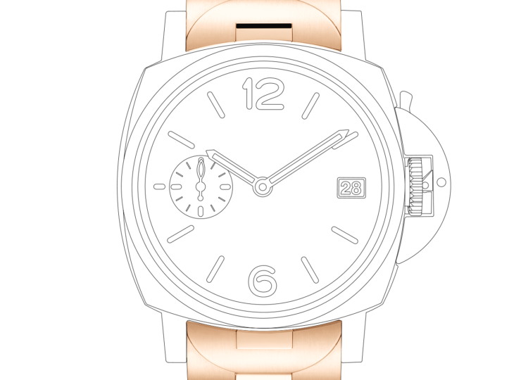 PANERAI ルミノール ドゥエ トゥットオーロ 38mm ゴールドテック™ ホワイト文字盤 PAM01326