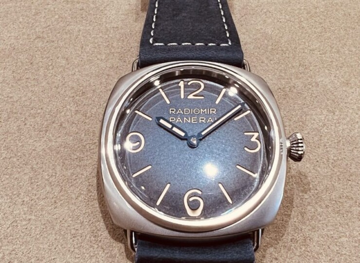 PANERAI ラジオミール トレ ジョルニ 45mm スティール ブルー文字盤 PAM01335