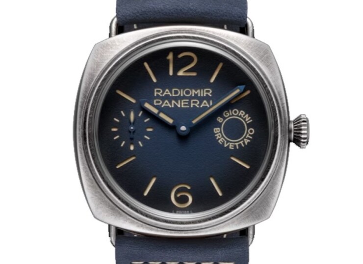 PANERAI ラジオミール 8 ジョルニ 45mm ブルニートスティール ブルー文字盤 PAM01348