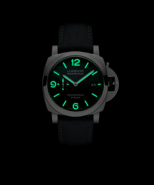 PANERAI ルミノール マリーナ グリージョ ロッチャ 44mm eSteel™ グレー文字盤 PAM01358