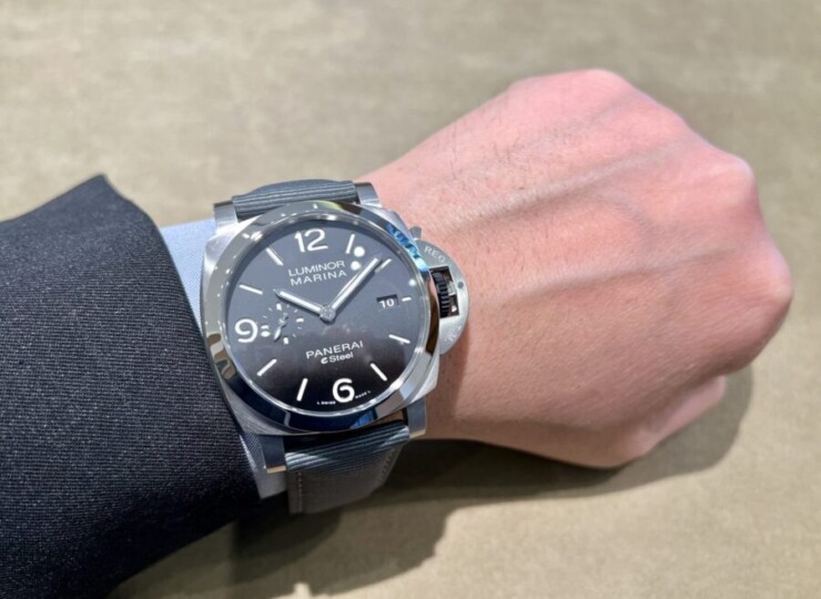 PANERAI ルミノール マリーナ グリージョ ロッチャ 44mm eSteel™ グレー文字盤 PAM01358