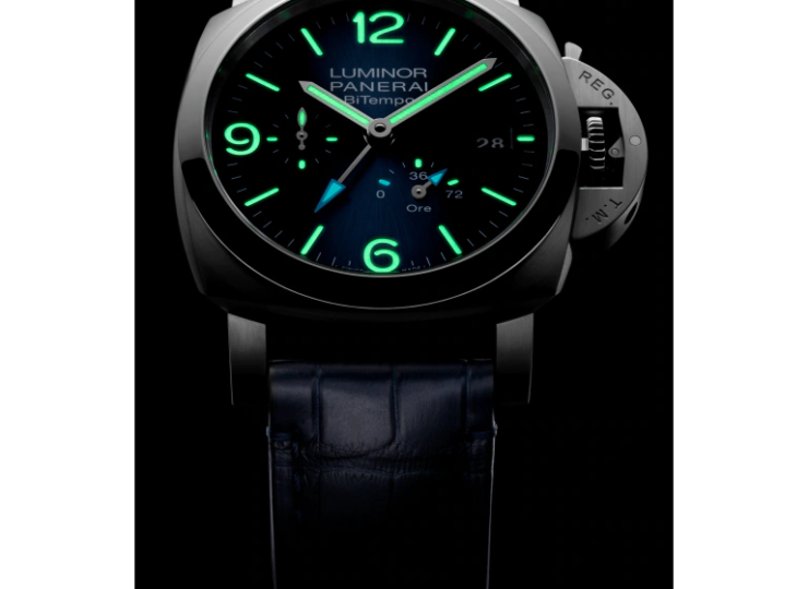 PANERAI ルミノール パワーリザーブ GMT 44mm スティール ブラック文字盤 PAM01360
