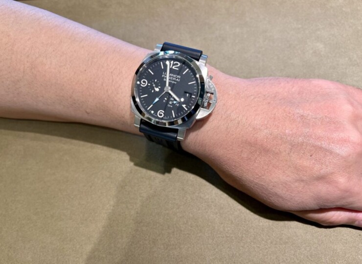 PANERAI ルミノール パワーリザーブ GMT 44mm スティール ブラック文字盤 PAM01360