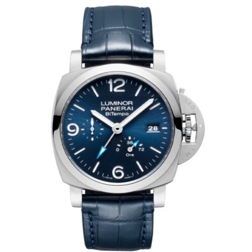 ルミノール パワーリザーブ GMT 44mm スティール ブルー文字盤