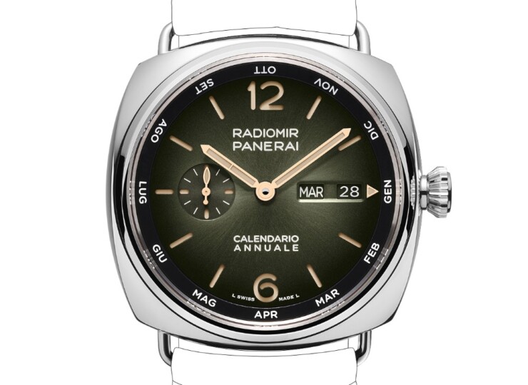 PANERAI ラジオミール アニュアルカレンダー 45mm プラチナテック™ グリーン文字盤 PAM01364