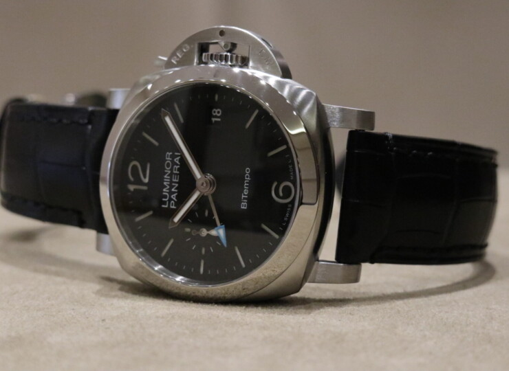 PANERAI ルミノール GMT 40mm スティール ブラック文字盤 PAM01365