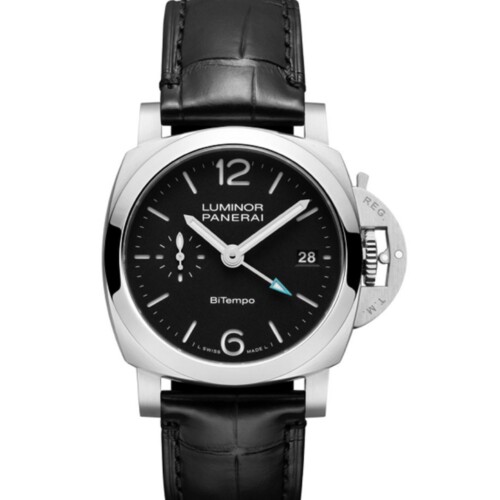 ルミノール GMT 40mm スティール ブラック文字盤