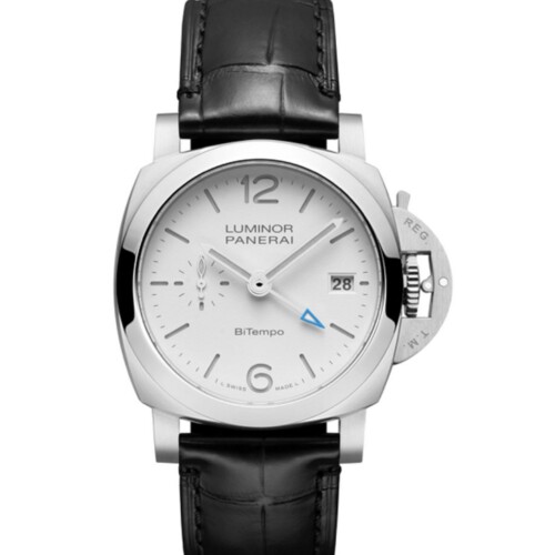 ルミノール GMT 40mm スティール ホワイト文字盤