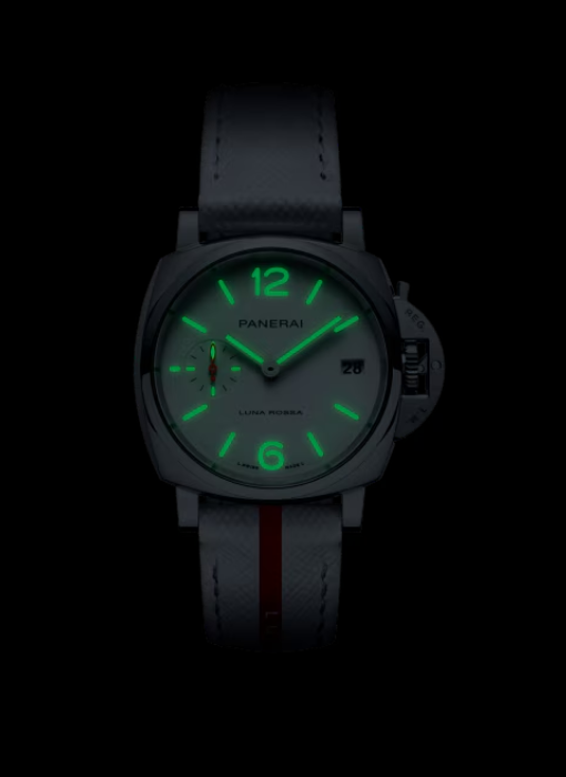 PANERAI ルミノール ドゥエ ルナ・ロッサ 38mm スティール ホワイト文字盤 PAM01378