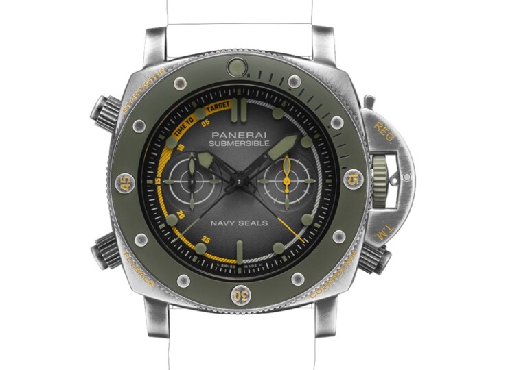 PANERAI サブマーシブル クロノ ネイビーシールズ スペシャル オペレーションズ エクスペリエンス エディション 47mm スティール ブラック文字盤 PAM01402