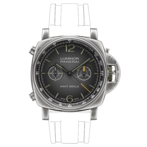 ルミノール クロノ ネイビーシールズ 44mm スティール グレー文字盤
