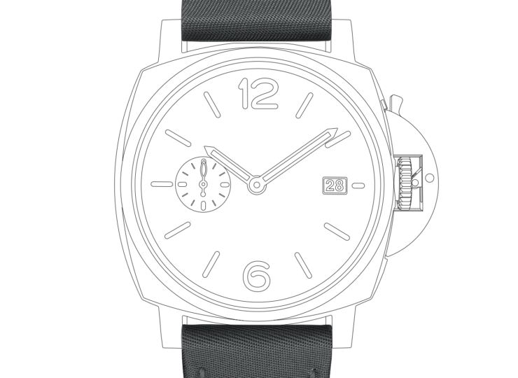 PANERAI ルミノール ドゥエ 42mm スティール ホワイト文字盤 テキスタイル・ストラップ PAM01428