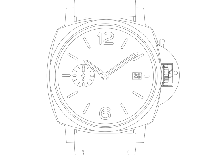 PANERAI ルミノール ドゥエ 42mm スティール ホワイト文字盤 テキスタイル・ストラップ PAM01428