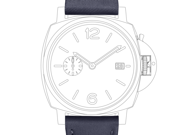 PANERAI ルミノール ドゥエ 42mm スティール ブルー文字盤 テキスタイル・ストラップ PAM01429