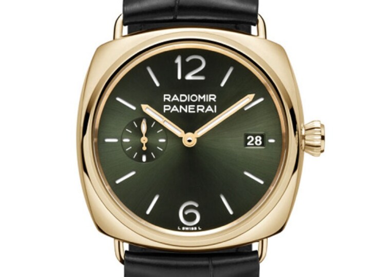 PANERAI ラジオミール 40mm イエローゴールド グリーン文字盤 PAM01437