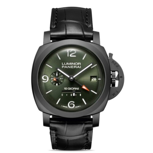 PANERAI ルミノール ディエチ ジョルニ GMT チェラミカ 44mm セラミック グリーン文字盤 PAM01483