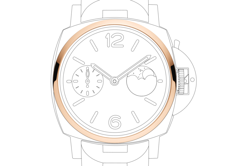 PANERAI ルミノール ドゥエ トゥットオーロ ルナ 38mm ゴールドテック™ マザーオブパール文字盤 PAM01504