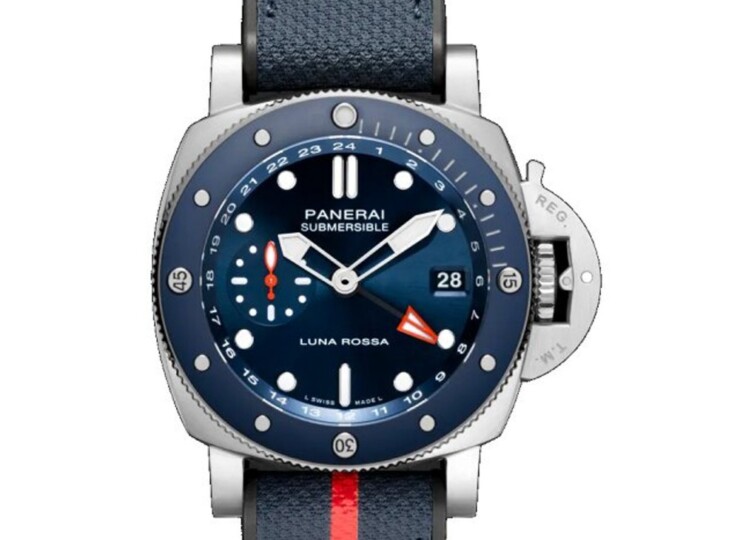 PANERAI サブマーシブル GMT ルナ・ロッサ チタニオ 42mm チタン ブルー文字盤 PAM01507