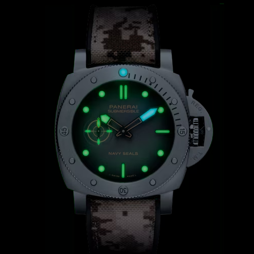 PANERAI サブマーシブル ネイビーシールズ 44mm スティール ブラック文字盤 PAM01518